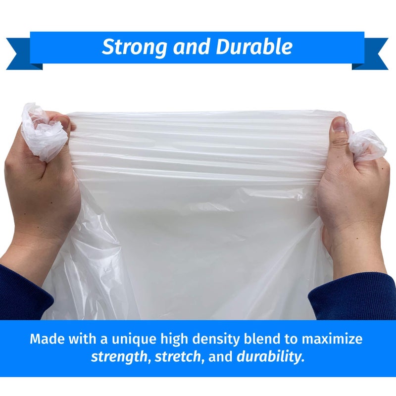 Reli. SuperValue 65 Gallon Trash Bags | 120 Count | Made in USA | Heavy Duty | Bulk | Clear Multi-Use Garbage Bags - Image 3